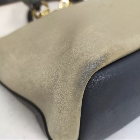 AUTH Smooth Calfskin Mini Baylee Two Toned Tote - Picture 5 of 9